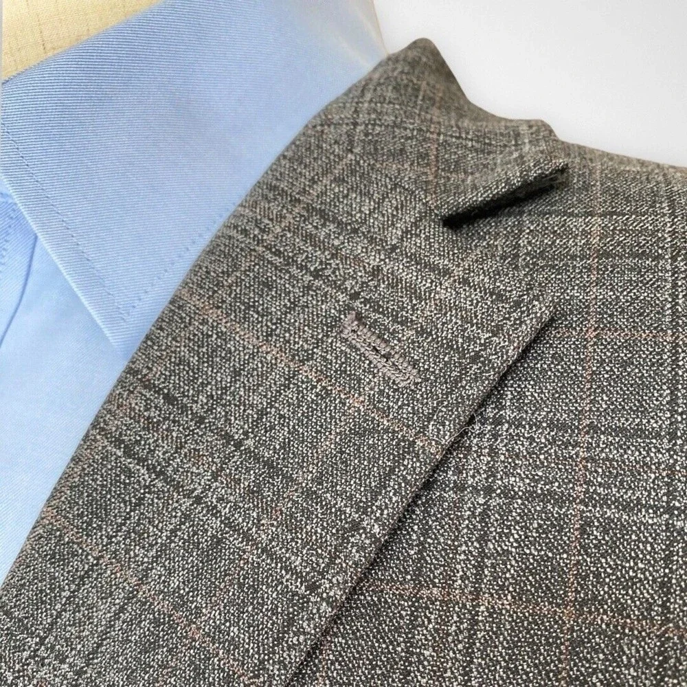 Chaps Mens Size 52 Blazer Sport Coat Gray Casual Career Jacket‎